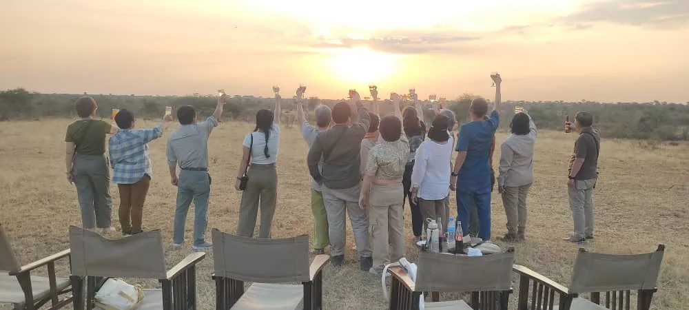 Nature Expeditions guests on safari