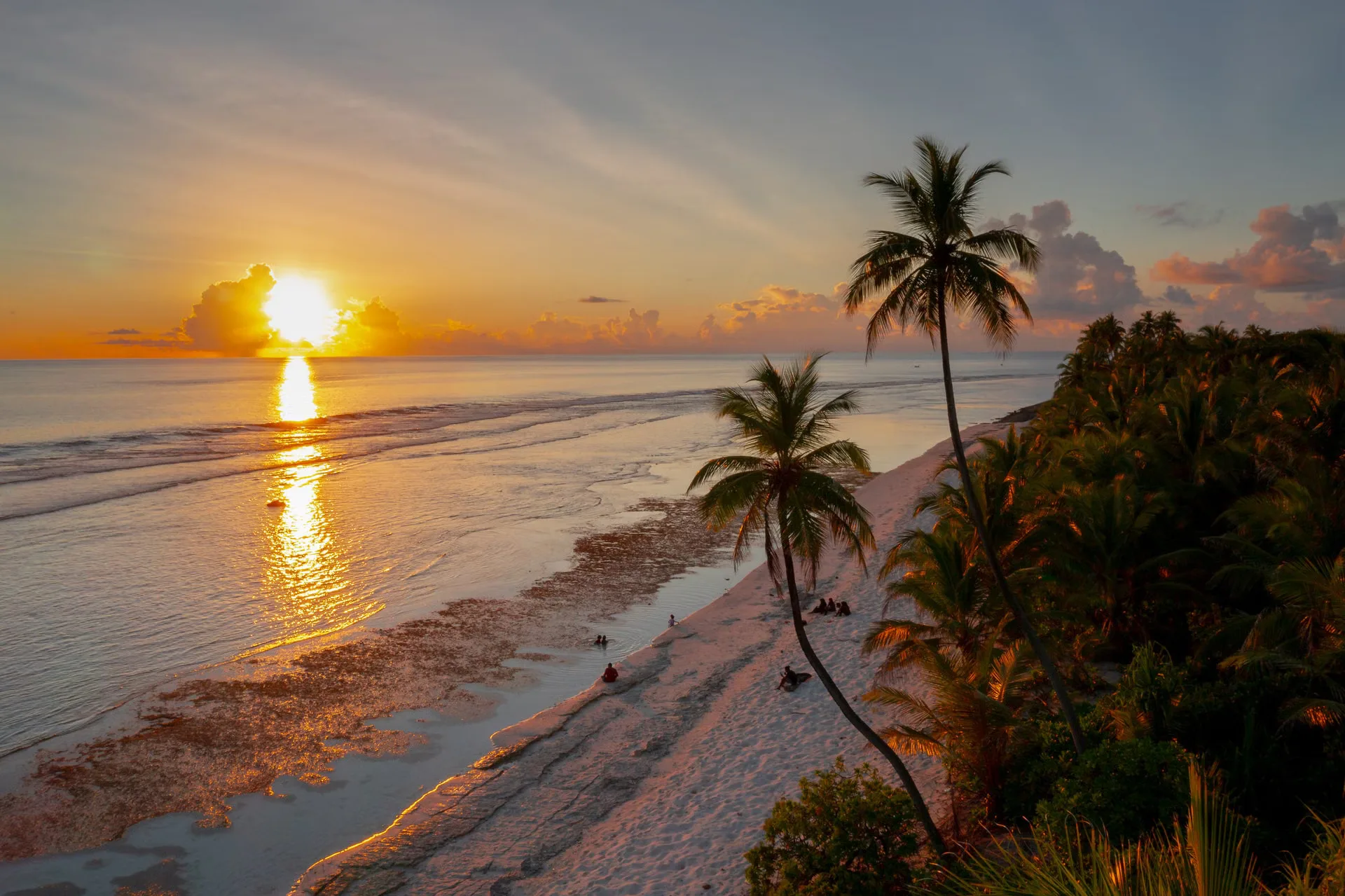 The Indian Ocean coastline at Diani Beach, Kenya